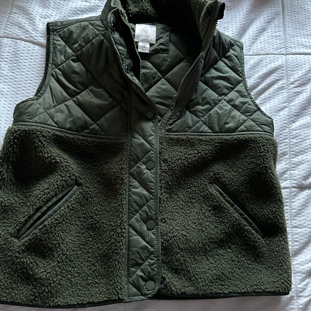 Olive Green Quilted Vest